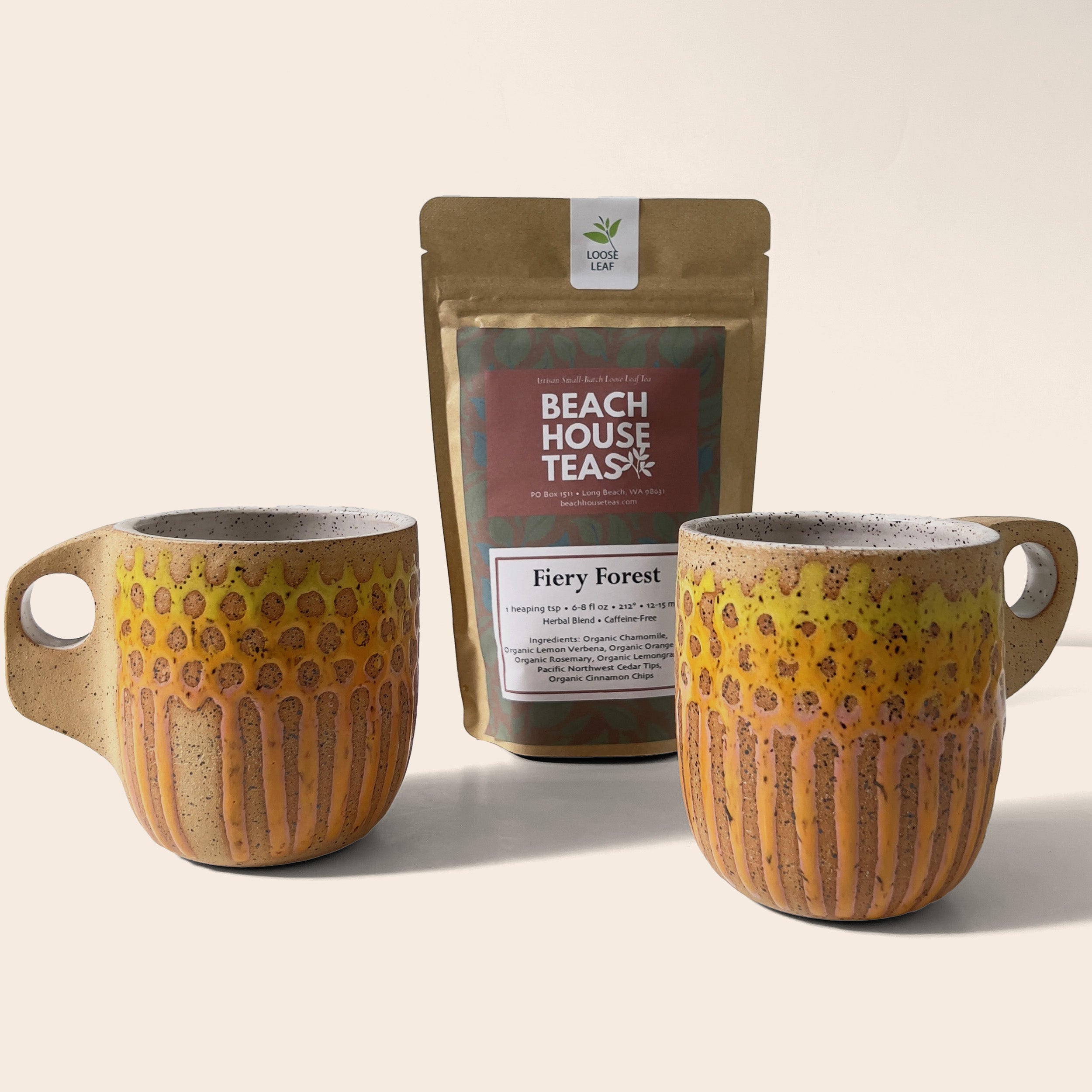 Artisanal Tea Sets - Fiery Forest