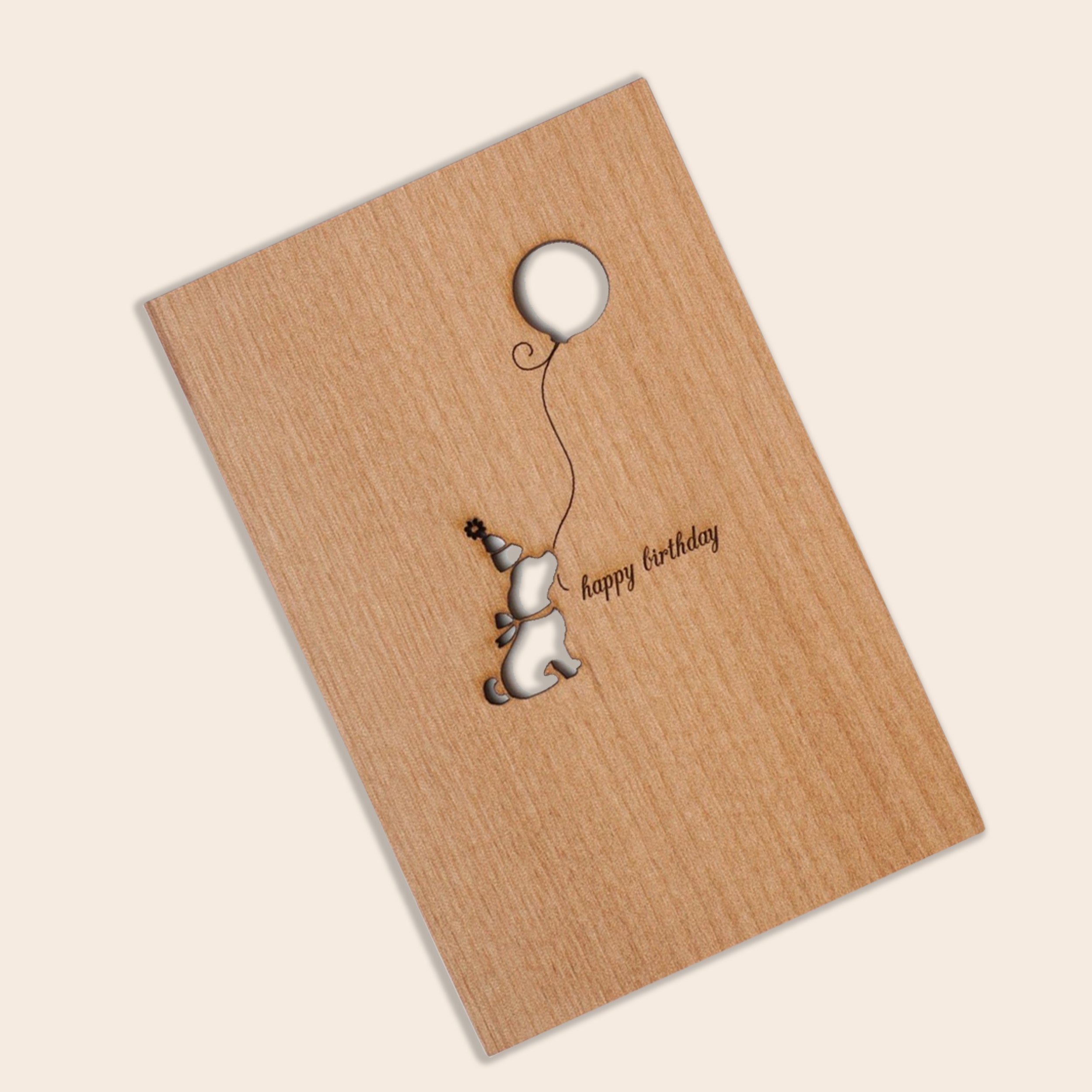 Dog Balloon Birthday Card