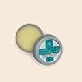 Herbal Rosemary Lip Salve With Lid off