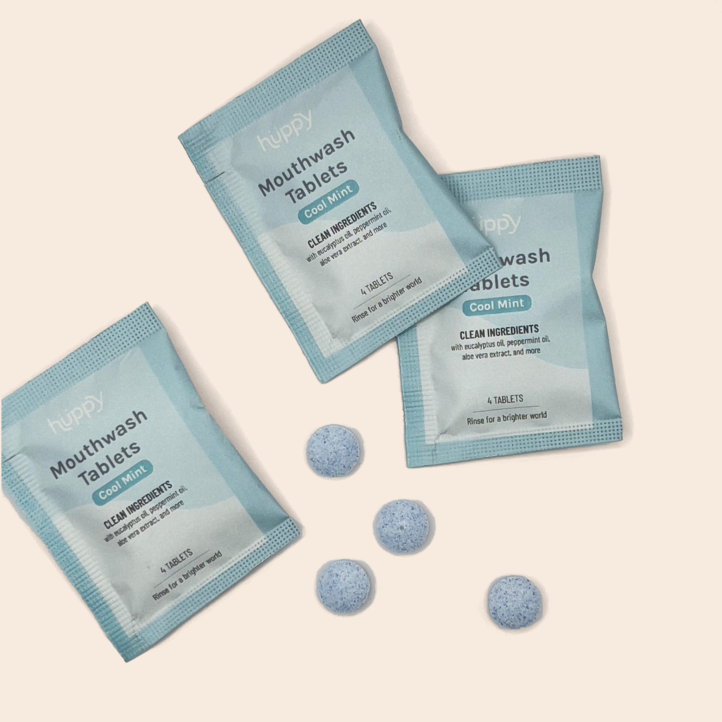 Travel Cool Mint Mouthwash Tablets 4 pack