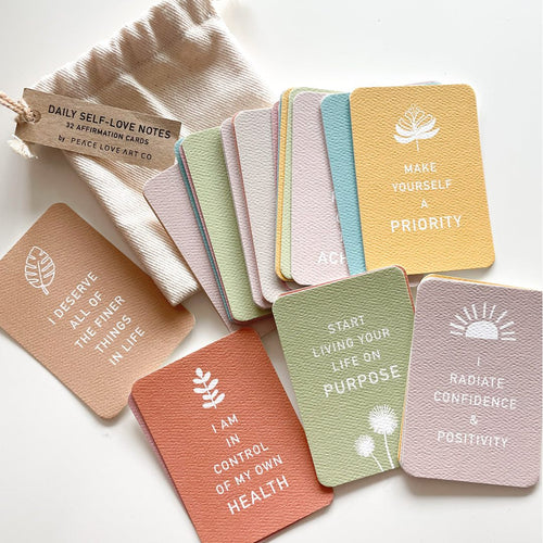 Daily Self Love Notes Affirmation Cards - Good Spark